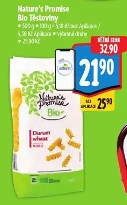 Albert Bio těstoviny nabídka