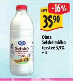 Albert Olma selské mléko čerstvé nabídka