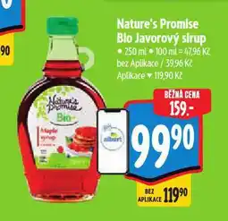 Albert Bio javorový sirup nabídka