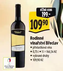 Albert Rodinné vinařství břeclav nabídka