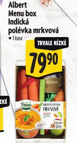 Albert Menu box indická polévka mrkvová nabídka