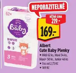 Albert Cute baby dětské plenky nabídka