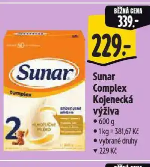 Albert Sunar kojenecká výživa nabídka