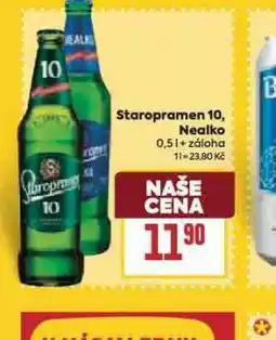 Billa Pivo staropramen nealko nabídka
