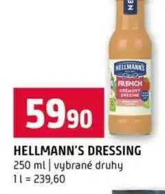 Terno HELLMANN'S DRESSING 250 ml vybrané druhy nabídka