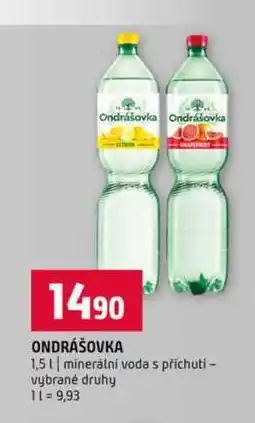 Terno ONDRÁŠOVKA 1,5l minerální voda s příchutí vybrané druhy nabídka