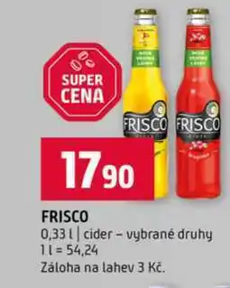 Terno FRISCO 0,33l cider vybrané druhy nabídka