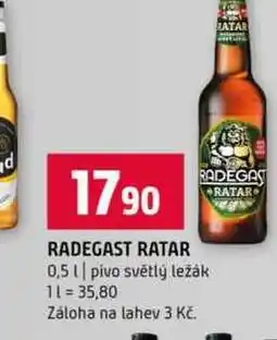 Terno RADEGAS RATAR 0,5l pivo světlý ležák nabídka