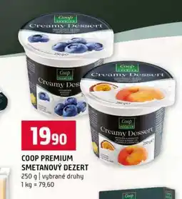 Terno COOP PREMIUM SMETANOVÝ DEZERT 250 g vybrané druhy nabídka