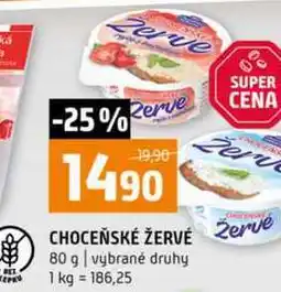 Terno CHOCEŇSKÉ ŽERVÉ 80 g vybrané druhy nabídka