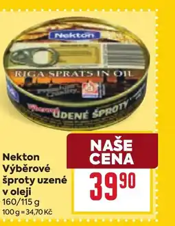 Billa Nekton Výběrové šproty uzené v oleji nabídka