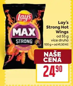 Billa Lay's Strong Hot Wings nabídka