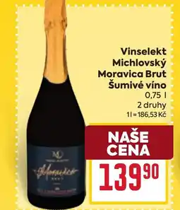 Billa Vinselekt Michlovský Moravica Brut Šumivé víno nabídka