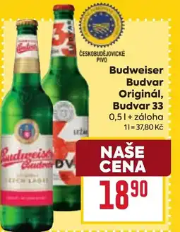 Billa Budweiser Budvar Originál, Budvar 33 nabídka