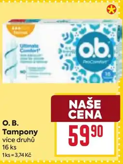 Billa O. B. Tampony nabídka