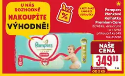 Billa Pampers Plenkové Kalhotky Premium Care nabídka