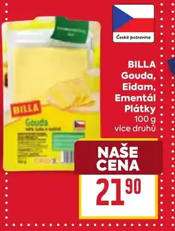 Billa BILLA Gouda, Eidam, Ementál Plátky nabídka