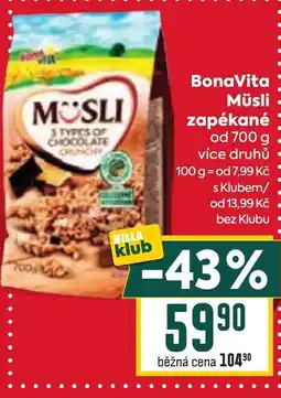 Billa BonaVita Müsli zapékané nabídka