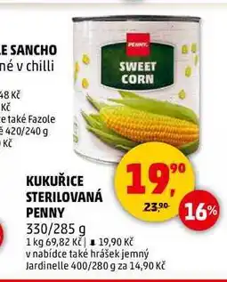 Penny Market KUKUŘICE STERILOVANÁ PENNY nabídka