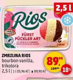 Penny Market ZMRZLINA RIOS bourbon vanilla, trikolora nabídka