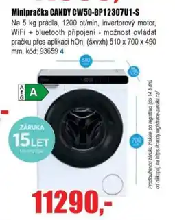 EVA Minipračka CANDY CW50-BP12307U1-S nabídka