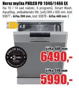 EVA Nerez myčka PHILCO PD 1046/1466 EX nabídka