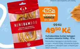 Pet Center Huhubamboo kuřecí kolagen ve tvaru vánoční hůlky nabídka