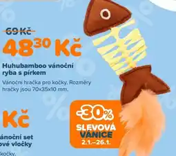 Pet Center Huhubamboo vánoční ryba s pírkem nabídka