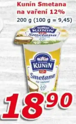 ESO MARKET Kunín Smetana na vaření 12% nabídka