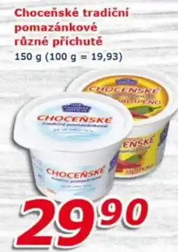 ESO MARKET Choceňské tradiční pomazánkové různé příchutě nabídka