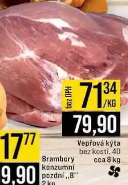 Jip Vepřová kýta bez kosti, 40 cca 8 kg 1kg nabídka