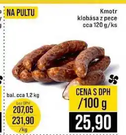 Jip Kmotr klobása z pece cca 120 g 100g nabídka