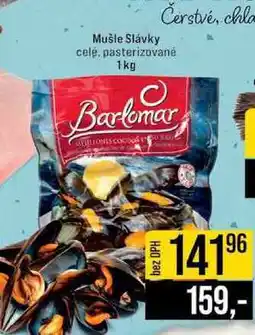 Jip Mušle Slávky celė, pasterizované nabídka