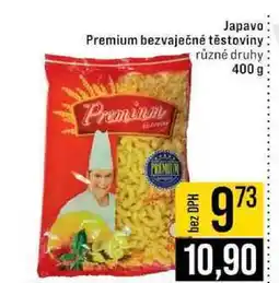 Jip Japavo Premium bezvaječné těstoviny různé druhy nabídka