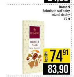 Jip Domori čokoláda s ořechy různé druhy nabídka