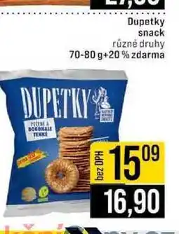 Jip Dupetky snack různé druhy 70-80 g+20% zdarma nabídka