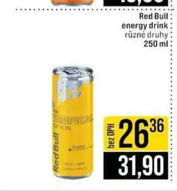 Jip Red Bull energy drink různé druhy nabídka
