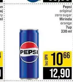 Jip Pepsi original zero sugar Mirinda orange 7up nabídka