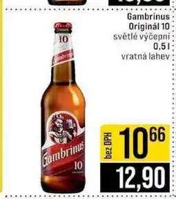 Jip Gambrinus Originál 10 světlé výčepní nabídka