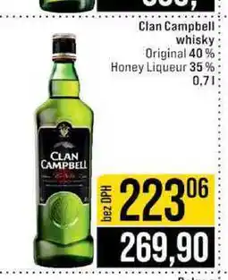 Jip Clan Campbell whisky Original 40% Honey Liqueur 35% nabídka