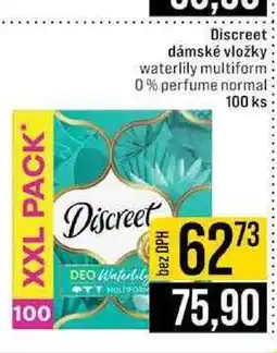 Jip Discreet dámské vložky waterlily multiform 0% perfume normal 100 ks nabídka