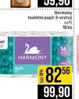 Jip Harmony toaletní papír 3-vrstvý soft 16 ks nabídka