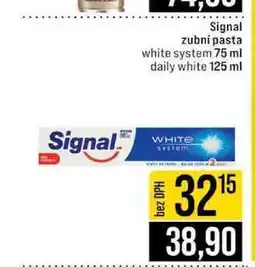 Jip Signal zubni pasta white system 75 ml daily white 125 ml nabídka