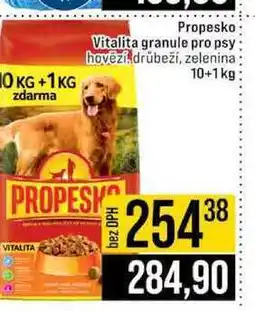 Jip Propesko Vitalita granule pro psy hovězí drůbeží, zelenina 10+1 kg nabídka