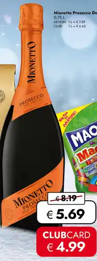 TRAVEL FREE Mionetto Prosecco Doc nabídka