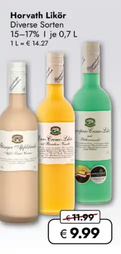 TRAVEL FREE Horvath Likör 15-17% nabídka