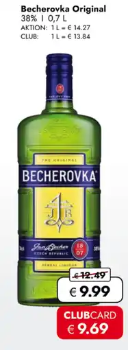 TRAVEL FREE Becherovka Original 38% nabídka