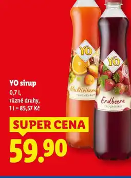 Lidl Yo sirup nabídka