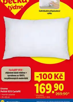 Lidl Polštář eco cyclafill nabídka