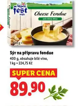 Lidl Sýr na přípravu fondue nabídka